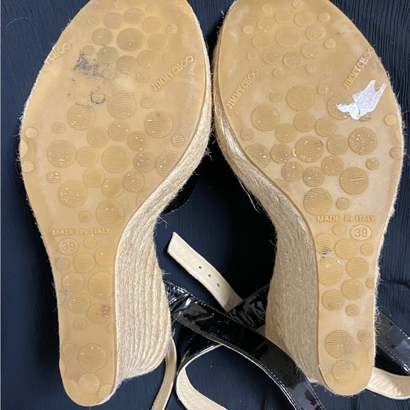 Jimmy Choo Black Patent Leather Sandals Size 39 UK/8.5 US - Picture 2 of 3